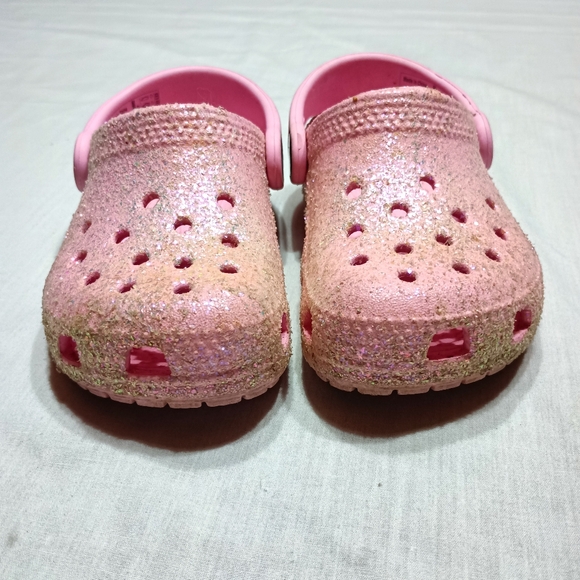 Sparkly Pink Toddler Crocs - Picture 2 of 5